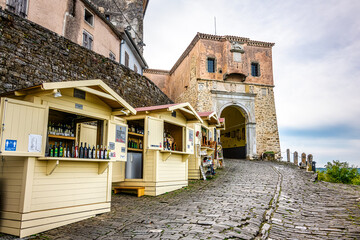 Gate of Motovun - little historic town and fortress in Istria
