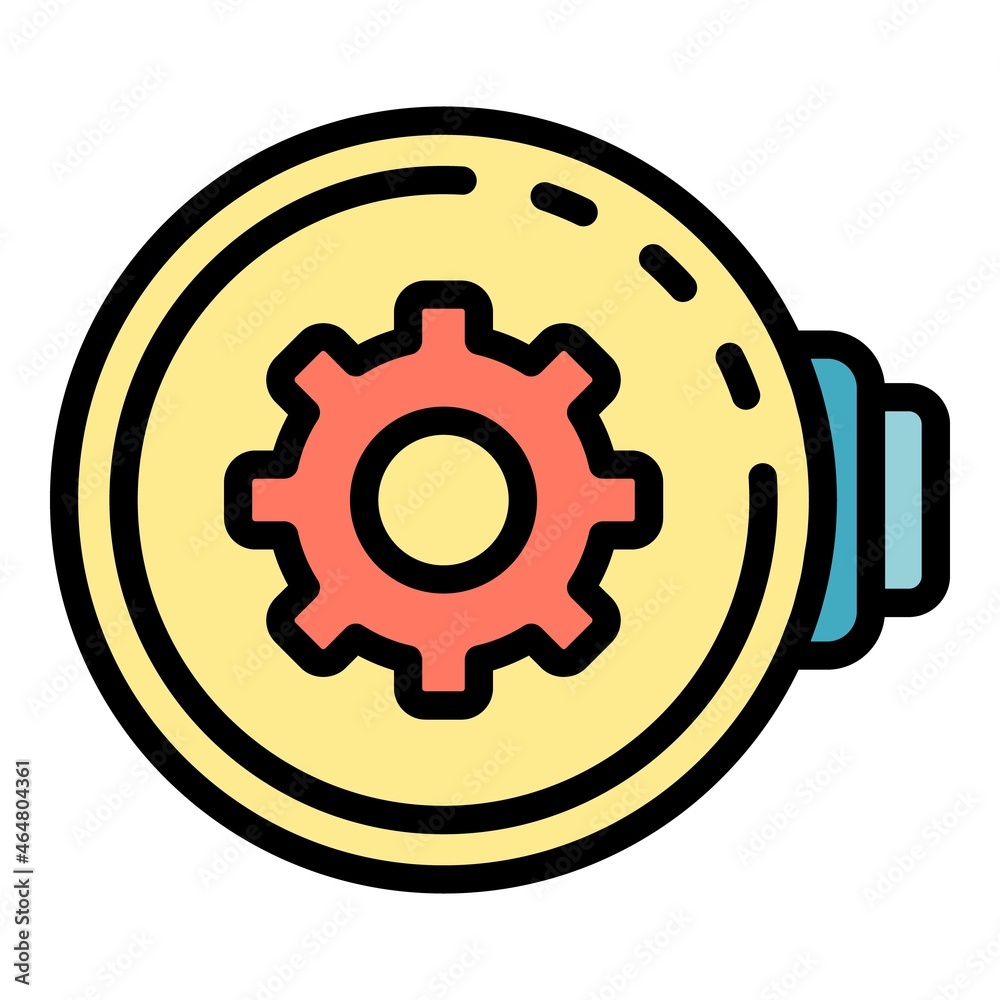 Poster Watch repair controller icon. Outline watch repair controller vector icon color flat isolated - Posters