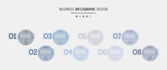 Infograph with business icons. Concept of a diagram. Vector