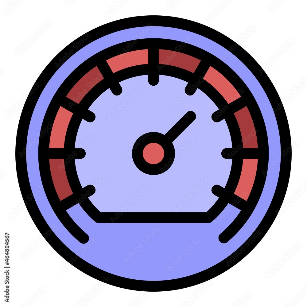 Poster barometer indicator icon. outline barometer indicator vector icon color flat isolated