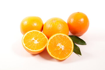 orange fruit isolated on white background