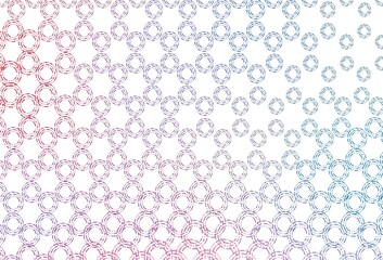 Light blue, red vector background with bubbles.