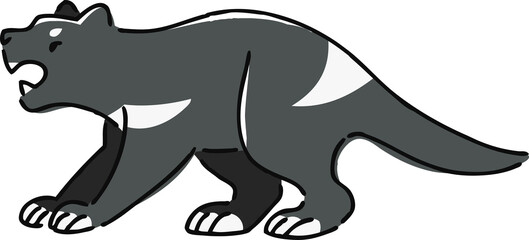 手描き風のタスマニアデビルのイラスト