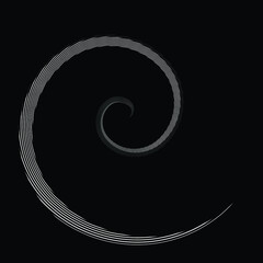 Rotating speed Lines in Spiral Form for comic books . fireworks Explosion background . Vector Illustration . Starburst round Logo . Spiral Design element . Abstract Geometric spiral shape . 