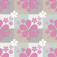 seamless pattern sakura shape  japan 