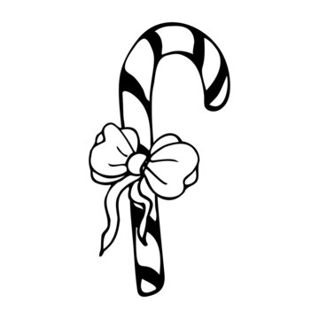 recommend clip art: Hand drawn illustration of Christmas tree decorations in doodle style.