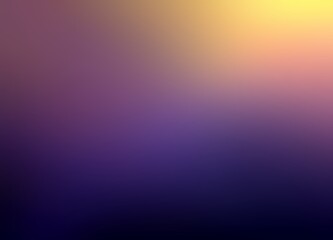 Fantastic night sky blur background of dark blue violet shades on down and bright yellow pink light on top. Magical colorful empty template.