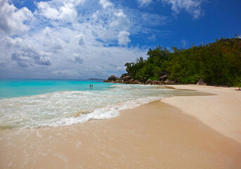 Beautiful beach view of tropical landscape