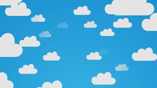 青空　白い雲　飛ぶイメージ