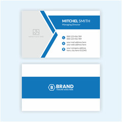 Modern creative minimalist company business card design template