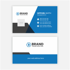 Fototapeta na wymiar Modern creative minimalist company business card design template