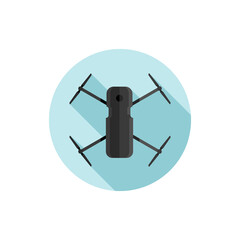 Vector flat design icon drone. Vector illustration