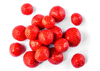 Strawberries isolated on white background