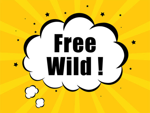 Free Wild In Yellow Bubble Background