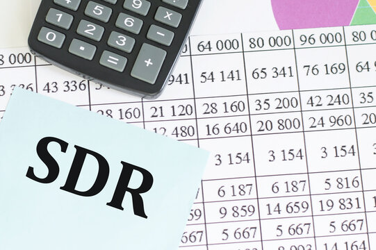 SDR .Special Drawing Rights On A Card On Office Roofing