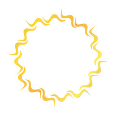 gold round vector frame - circle banner on white background	