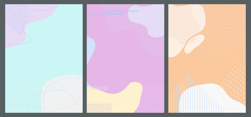 Pastel background. Abstract color liquid shape. Liquify line background.