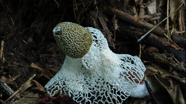  Phallus indusiatus or Dancing mushroom