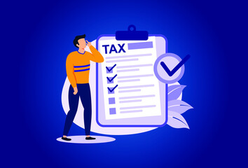 Personal Income Tax illustration exclusive design inspiration 