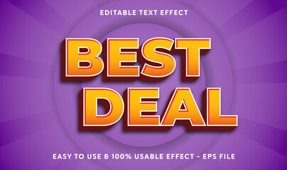 best deal editable text effect template with abstract style use for business brand and store campaign