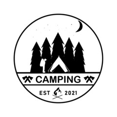 Camping logo illustration