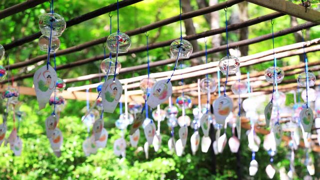 日本の夏/風にそよぐ風鈴/蝉の声