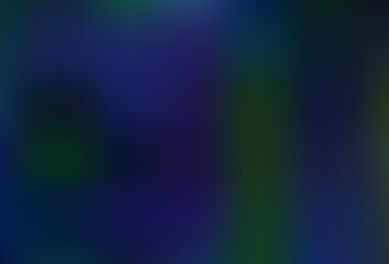 Dark BLUE vector blurred shine abstract template.