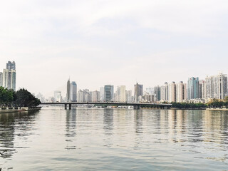 Fototapeta premium Guangzhou 广州 Canton Canton city center center Pearl river cityscape
