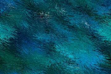 Blue stained glass, texture background of beautiful blue glass.