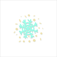 
Colorful isolated snowflake element on white background for any kind of design. Vector illustration.
