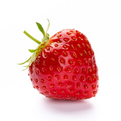 Fresh strawberries closeup on a white background. Isolated - Image