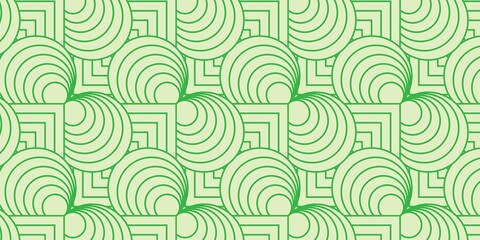Geometric pattern green line fabric motif vector background design