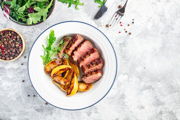 duck breast second course fresh ready to eat meal snack on the table copy space food background rustic 