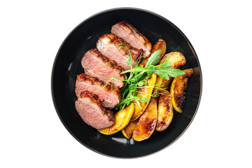 duck breast second course fresh ready to eat meal snack on the table copy space food background rustic 