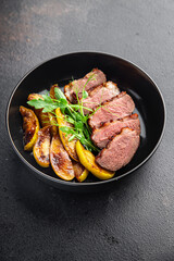 duck breast second course fresh ready to eat meal snack on the table copy space food background rustic 