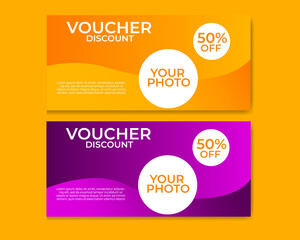 Discount voucher fast food template design.Discount voucher hamburger in template design.gift voucher template