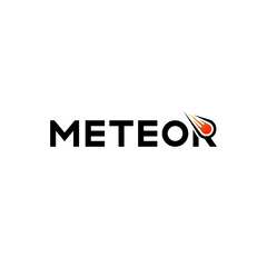 Meteor wordmark, company logo design.