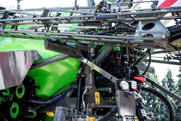 Fototapeta premium New modern agricultural machinery and equipment details