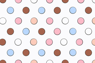 polka dots pattern, colorful dots, colorful  polka dot background