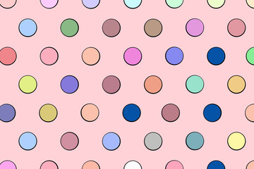 polka dots pattern, colorful dots, colorful  polka dot background