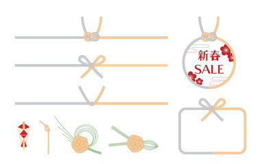 縁起の良い水引アートの素材