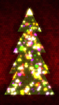 Christmas tree made of triangles. Also available as an animation - search for 197533434 in Videos.