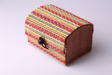 color casket on a white background