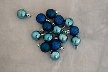 Boules de noel bleu