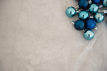Boules de Noël bleu