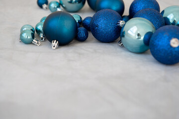 Boules de Noël bleu