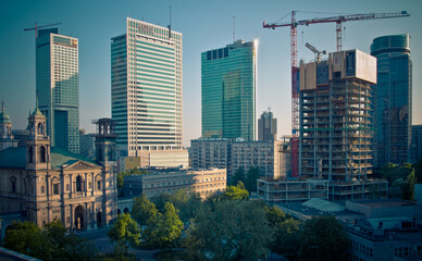 Fototapeta Warszawa w budowie obraz