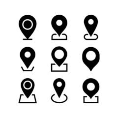 location set icon on white background	
