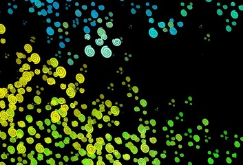 Dark Green, Yellow vector template with bent lines.