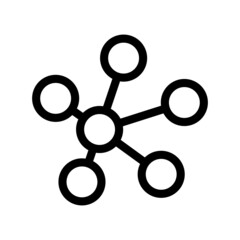 network icon on white background	
